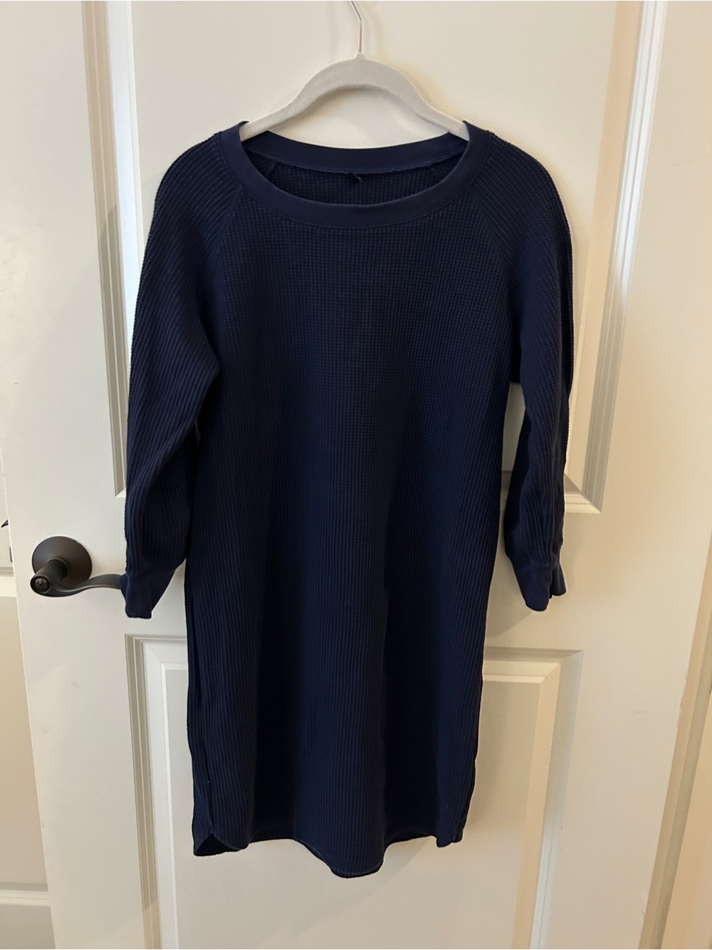 Uniqlo Navy Ribbed Crewnec Dress
